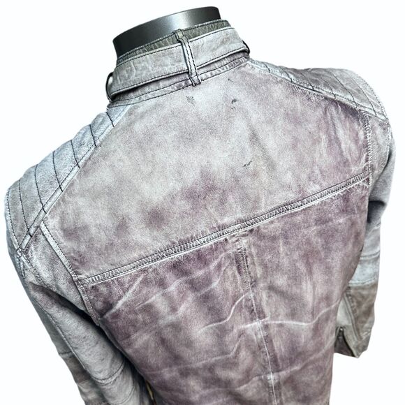 Harley Davidson Black Label Washed Lambskin Leather Moto Jacket Men's M - Picture 10 of 15